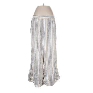 Banana Republic Factory Linen-Blend Striped Pants - Size L - Very Good Condition